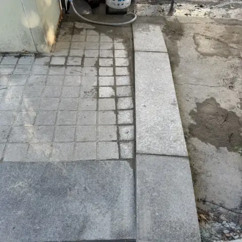 돌계단보수 계단 침하 보정 시공 후