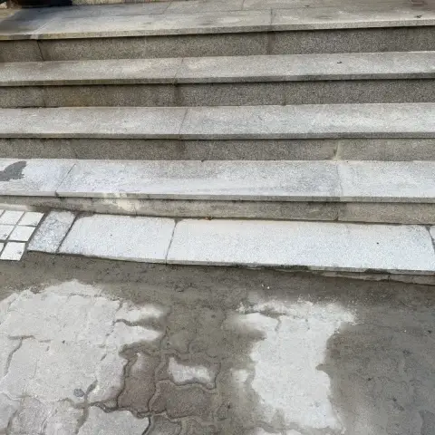 분당 돌계단보수 모서리 파손 보수 시공 후