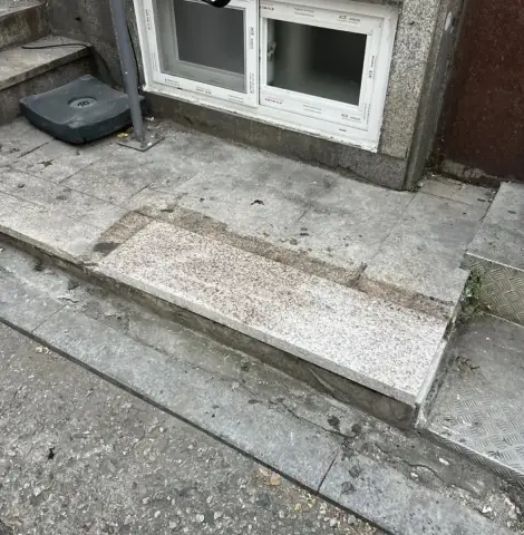 수원 돌계단보수 모서리 마모 보수 시공 후